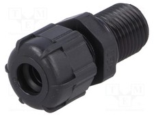 Cable gland with long thread IP68 PG7 black polyamide
