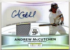 ANDREW MCCUTCHEN 2010 BOWMAN PLATINUM RELIC PATCH AUTO REFRACTOR 680/740+ BONUS!