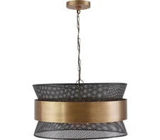 Capital 330447PK Pendant, 4-Light 240 Total Watts, Patinaed Brass/Black