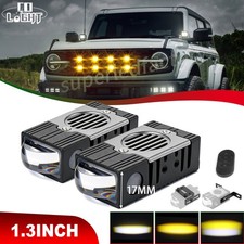 2x 3 Led Headlight Projector Lens Driving Grille Lights Spotlight Yellowwhite 2x 3 Led Headlight Projector Lens Driving Grille Lights Spotlight Yellowwhite