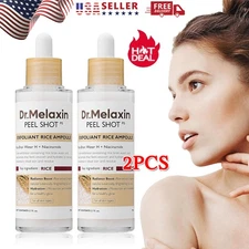 2X Peel Shot Glow White Rice Peeling Ampoule, Soft Exfoliating Face & Body Scrub