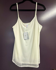 LuLaRoe Maya White Sheer Mesh Spaghetti Strap...