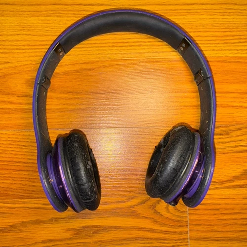 Beats By Dr. Dre Solo HD Wired On-Ear Purple Headband Headphones w/box No Wire - Picture 12 of 14