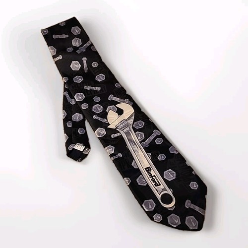 Home Improvement Tie Binford Tools Nuts And Bolts Wrench Made In USA Necktie R3