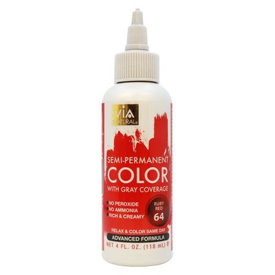 Via Natural Hair Color 64 Ruby Red 4 Oz. Pack of 4
