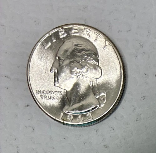 1943 Silver Washington Quarter, Brilliant Uncirculated