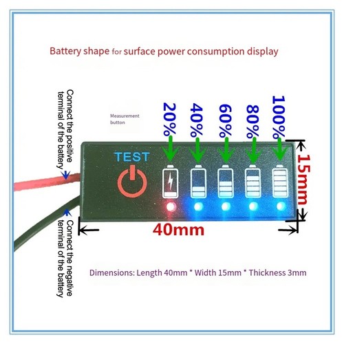 5S Battery Level Indicator 18 5V 21V with Reverse Polarity Protection Function - Picture 3 of 11