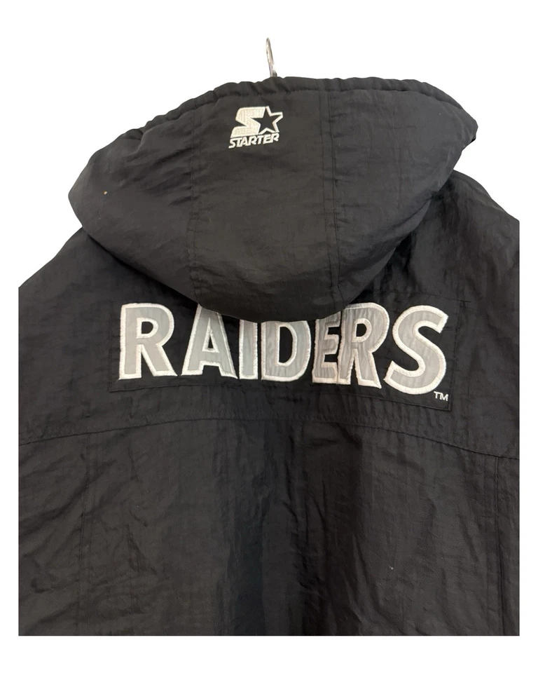 Chaqueta De Colección Años 90 Las Vegas Raiders Para Hombres L Grande NFL Fútbol Starter Pro Line Foto 4 de 4
