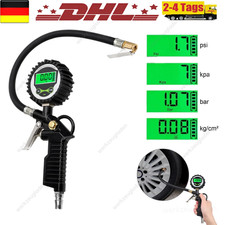 Druckluft Reifenfüller Geeicht Reifenfüllpistole LCD Digital Luftdruckprüfer DHL