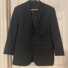 Calvin Klein Black Classic Two-Button Wool Blazer