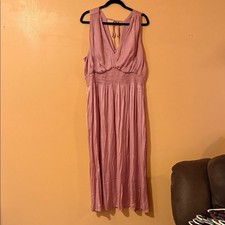 Old Navy Elegant Silky Pink Sleeveless Dress