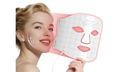 7 Colors LED Light Therapy Mask Silicone Portable Soft Eye Pads Power Bank