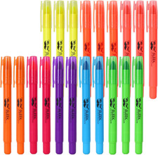 No Bleed Gel Highlighter, Bible Highlighters, Assorted Colors, Pack of 20, Fluor