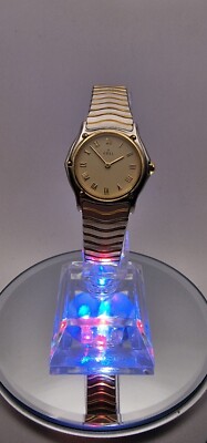 Ebel Classic Wave Slim Lady's Bracelet Watch with 18ct Gold Bezel in Ebel Case.