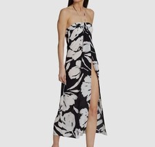 $1890 Michael Kors Collection Women's Black Silk Halterneck Dress Size 10