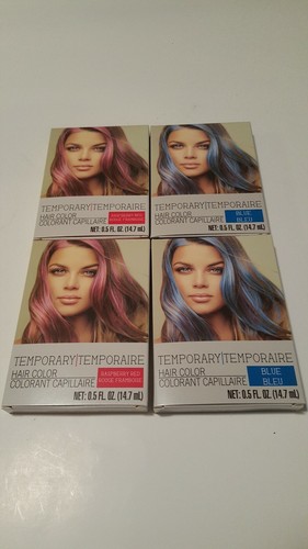 Temporary Hair Color - 2 Blue & 2 Raspberry - Comb In Color - Highlights & Tips | eBay Temporary Hair Color - 2 Blue & 2 Raspberry - Comb In Color - Highlights & Tips | eBay
