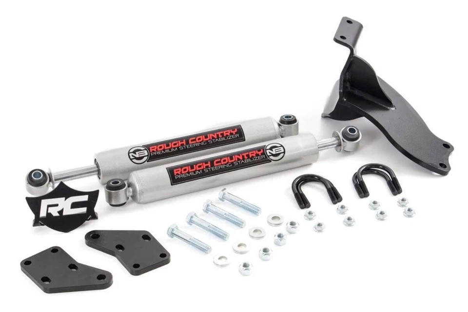 Rough Country for RAM 2500 14-21/3500 13-21 Pickup Dual Steering Stabilizer Kit - Image 2 of 4