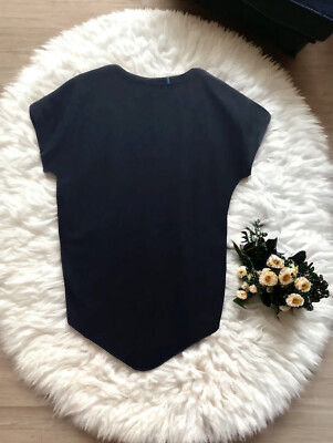 ZARA Black T-Shirt Dress Women's Round Neck Short Sleeves Size S | eBay