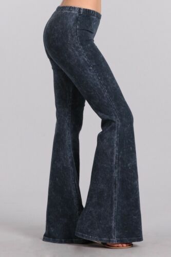 Chatoyant Mineral Wash Bell Bottoms Charcoal Navy Small | eBay