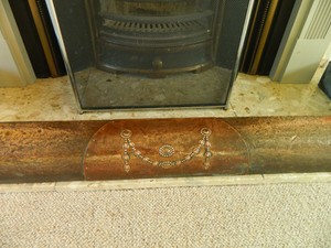 Antique Arts Crafts Hand Beaten Copper Fender Kerb Curb Fire