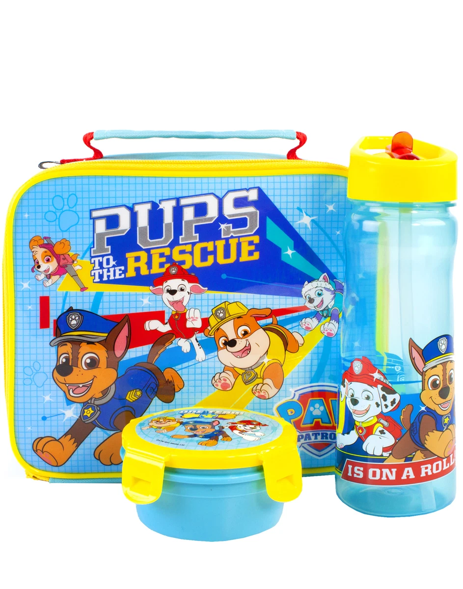 Paw Patrol Lunch Box Set! Includes Sandwich Box Snack Container Water Bottle, Men's, Size: One Size