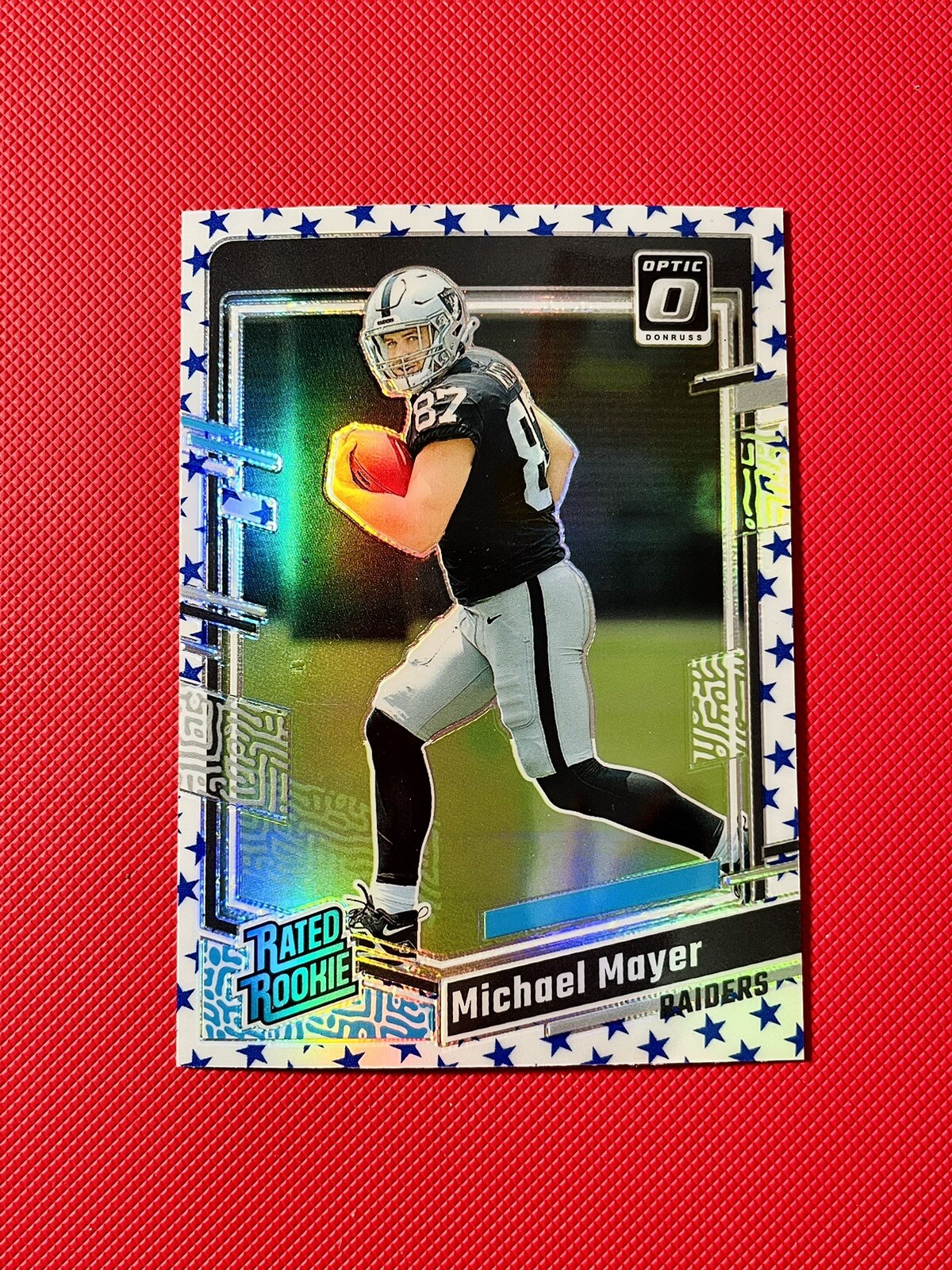 NFL 2023 Donruss Optic Michael Mayer #260 Rated Rookie Holo Star Emoji Prizm ⭐️✨