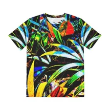 All Over Print T Shirt Psychedelic Neon Tropical Futuristic Nature Colorful Surf