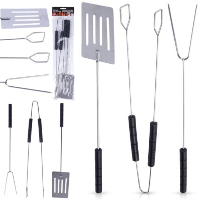 Grillwerkzeug-Set Grillset Grillwerkzeug Grillbesteck Set 3-tlg.