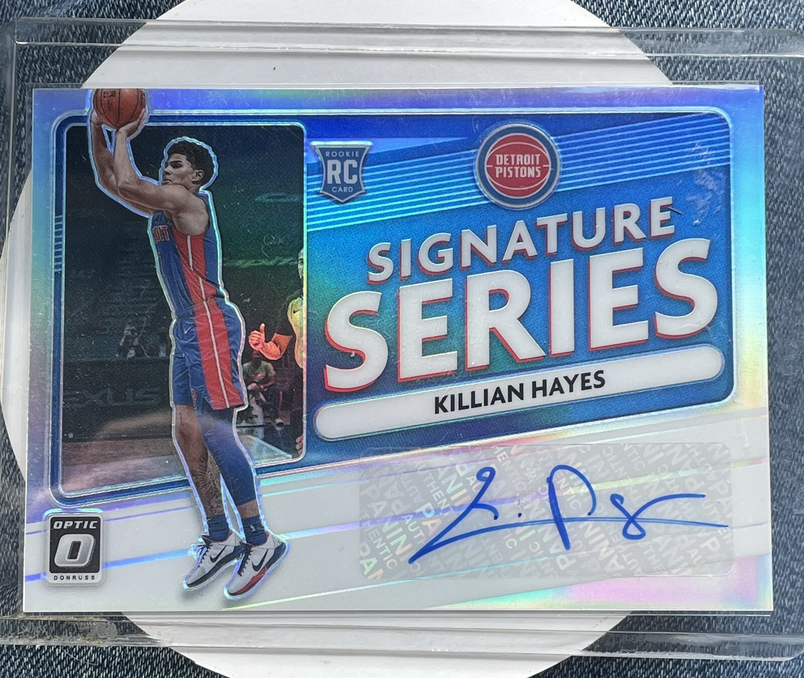 2020-21 Optic Basketball HOLO SILVER PRIZM SIGNATURE SERIES Killian Hayes RC