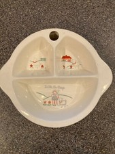 Vintage Excello Baby Food Warming Dish Divided Little Bo Peep Missing Stopper