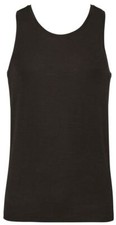 Image of Falke Mens Daily ClimaWool Singlet Top - Black