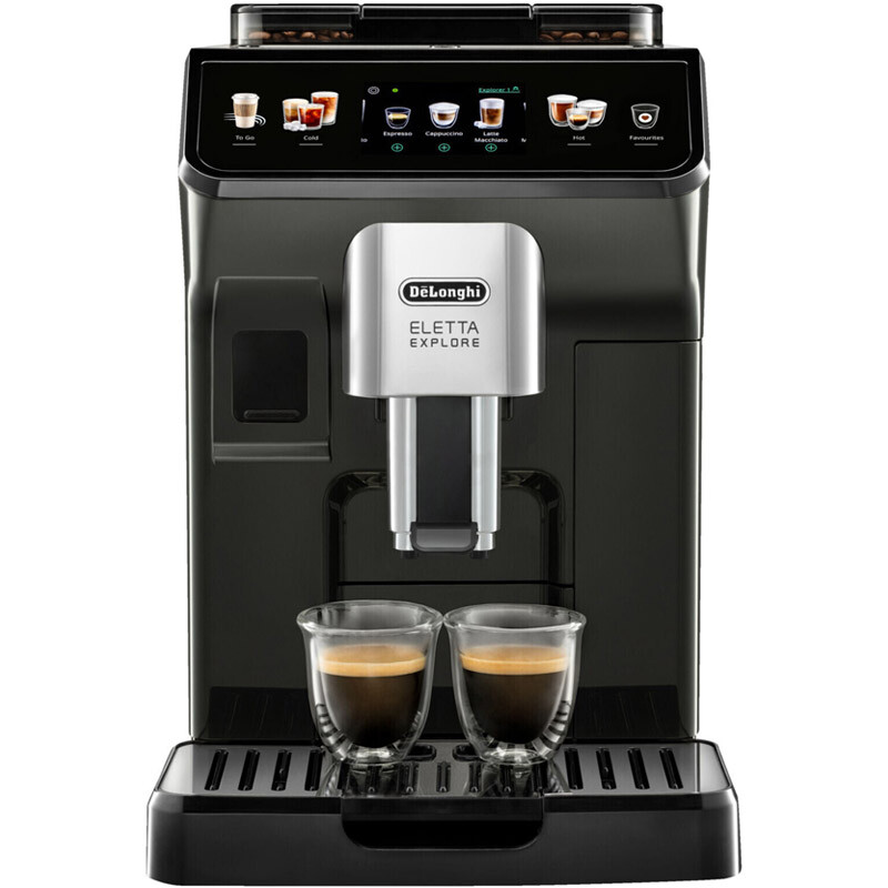 De Longhi Macchina Caffè Automatica con Macinatore Grigio Scuro ECAM450.55.G