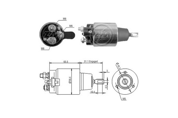 ERA ZM1477 Solenoid Switch, starter for CHRYSLER,DODGE,PLYMOUTH