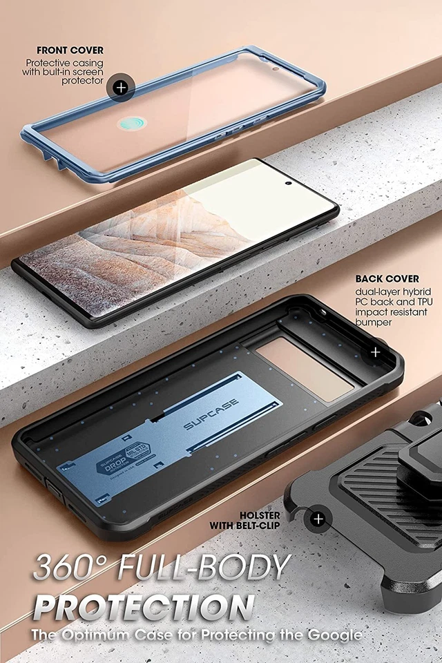 For Google Pixel 7, SUPCASE Dual-Layer Shock-Absorbing Frame Case + Screen Cover - Image 2 of 4