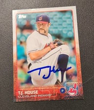 T.J. House Autograph Signed 2015 Topps Cleveland Indians Guardians