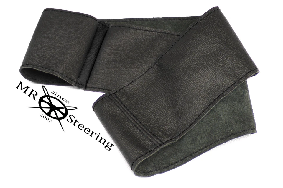 SE ADAPTA A VOLKSWAGEN NUEVO ESCARABAJO 97-10 CUERO REAL CUBIERTA VOLANTE + CORREA NEGRA Foto 2 de 4