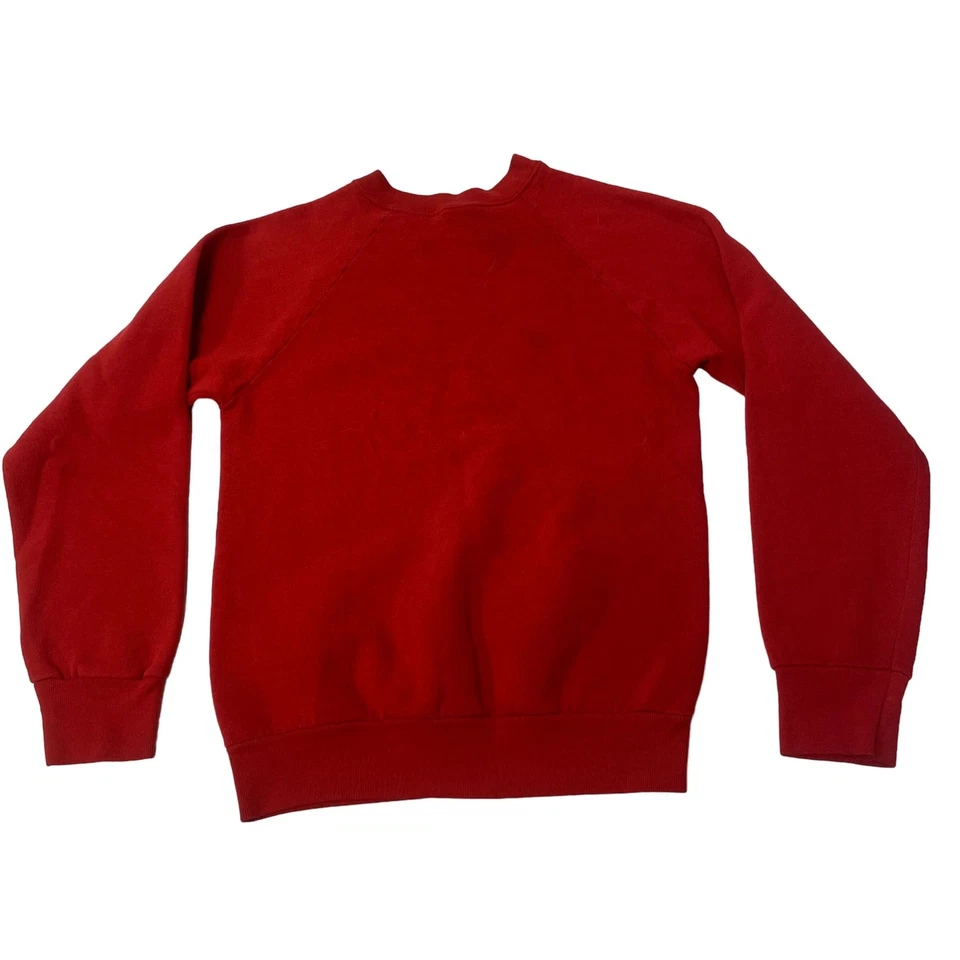 Sudadera Roja Estrellas Pantalla Años 70 50/50 Pullover Atlético Camisa RAGLAN EE. UU. M Foto 2 de 4