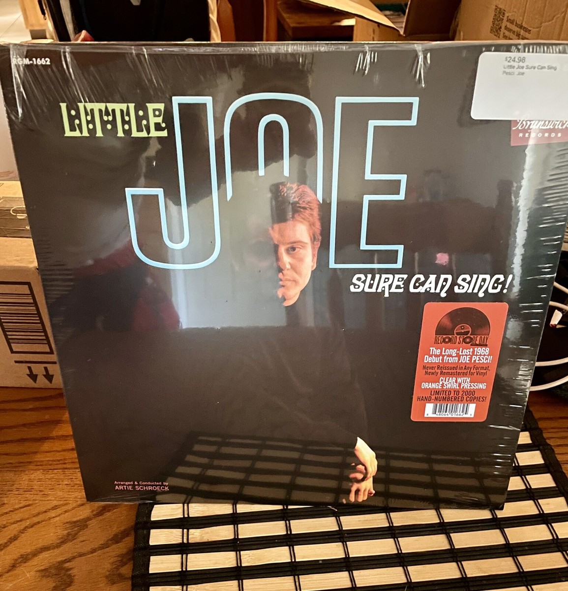 Joe Pesci LITTLE JOE SURE CAN SING! 2024 RSD LP Clear Orange Vinyl
