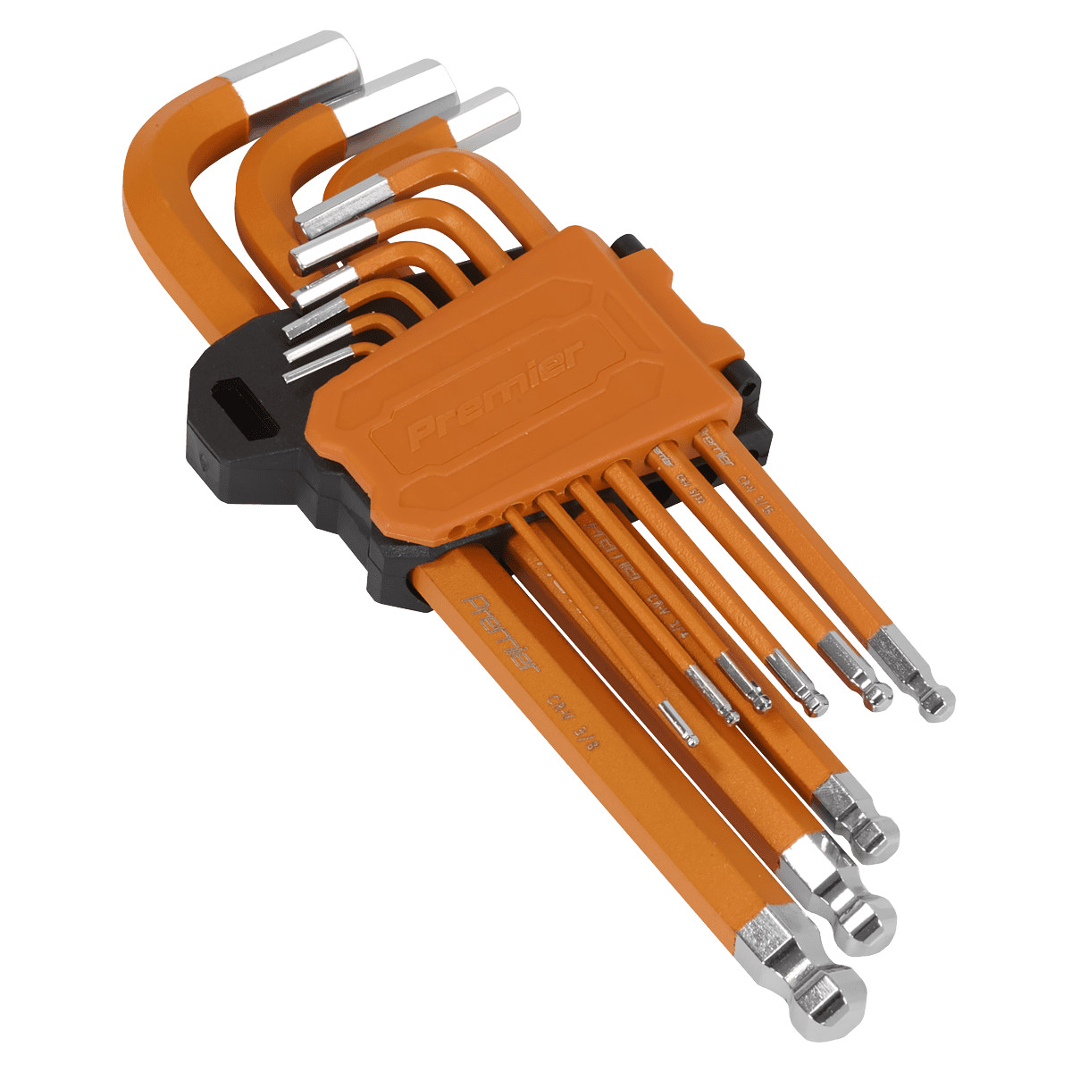 Sealey AK71750 Premier Imperial Long Hex Key Set Ball-End 9pc