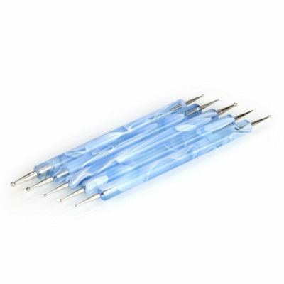 Nail Art Dotting Stifte – 5 Stück Mit 2 Enden Für Marmorierung & Muster