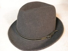OZTRALA Mens Australian Wool Felt Hat Sz M Leather Band Fedora Cap US Seller