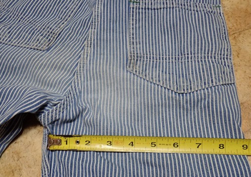 Vintage Key Imperial USA Engineer Hickory Stripe Bib Overalls Youth Size 23x19 - Picture 13 of 14