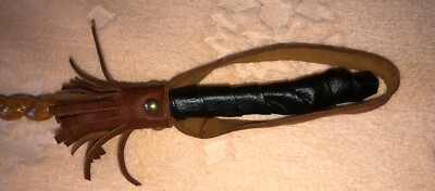 Bullwhip Genuine Leather Dark  Brown 3 Feet 7 Plaits Indiana Jones Made In Spain