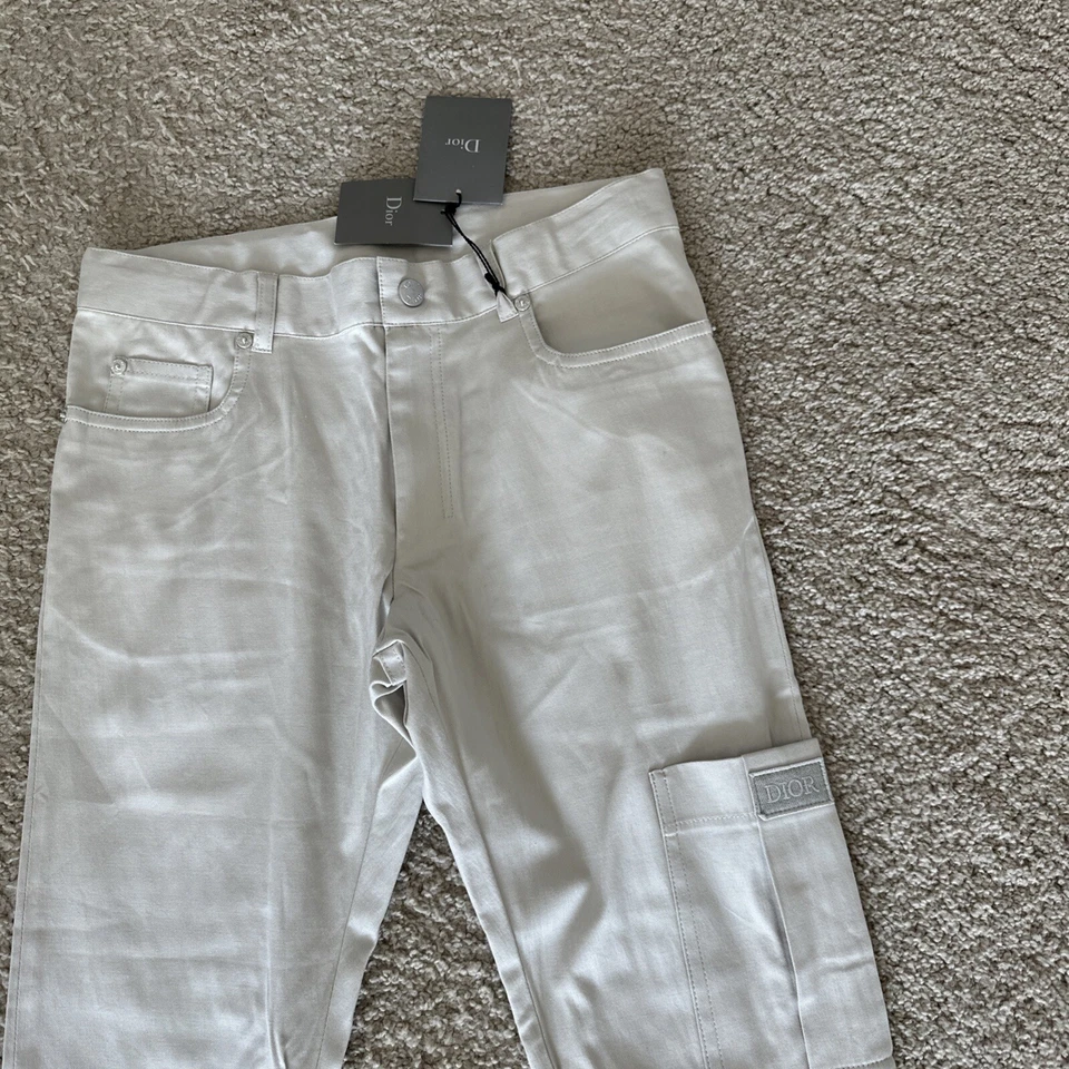 Pantalones de algodón Dior 100 % auténticos para niños nuevos con etiquetas - talla 12 años - beige Foto 2 de 4