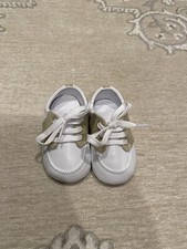 Baby Deer Infant Soft Sole Dress Shoe White/Tan Size 3