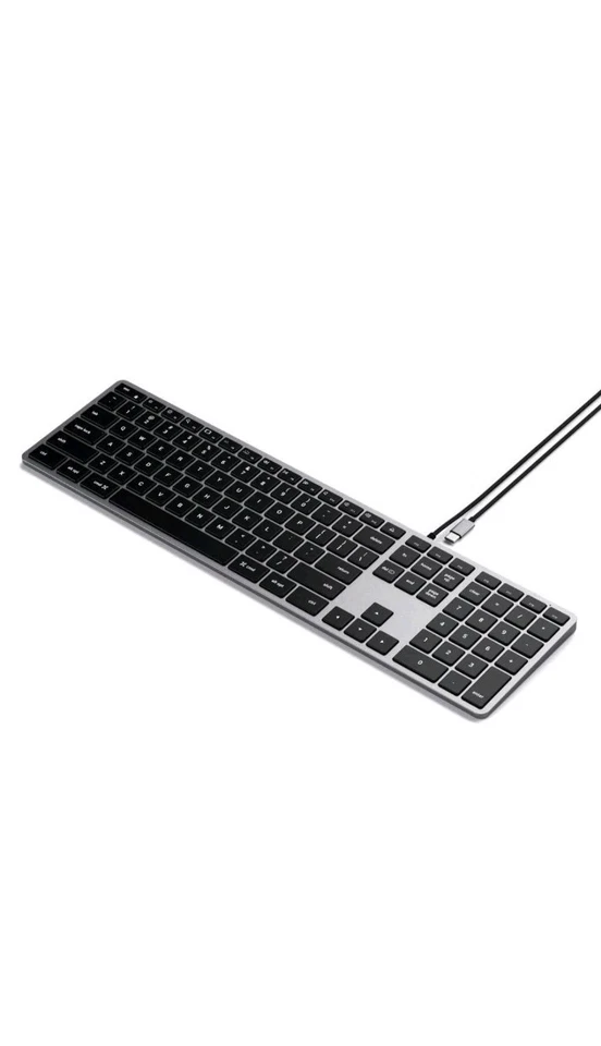 Satechi Slim W3 USB-C Wired Backlit Keyboard for iPad/iMac/MacBook Space Grey - Image 4 of 4