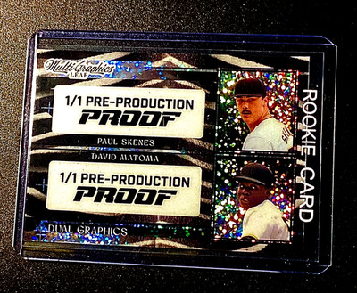 Paul Skenes 1/1 Rookie Refractor 2024 Leaf Press Pass Black Pittsburgh Pirates 1