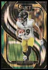 Calvin Austin III 2024 Panini Select #133 Black & Green Prizm Shock Steelers