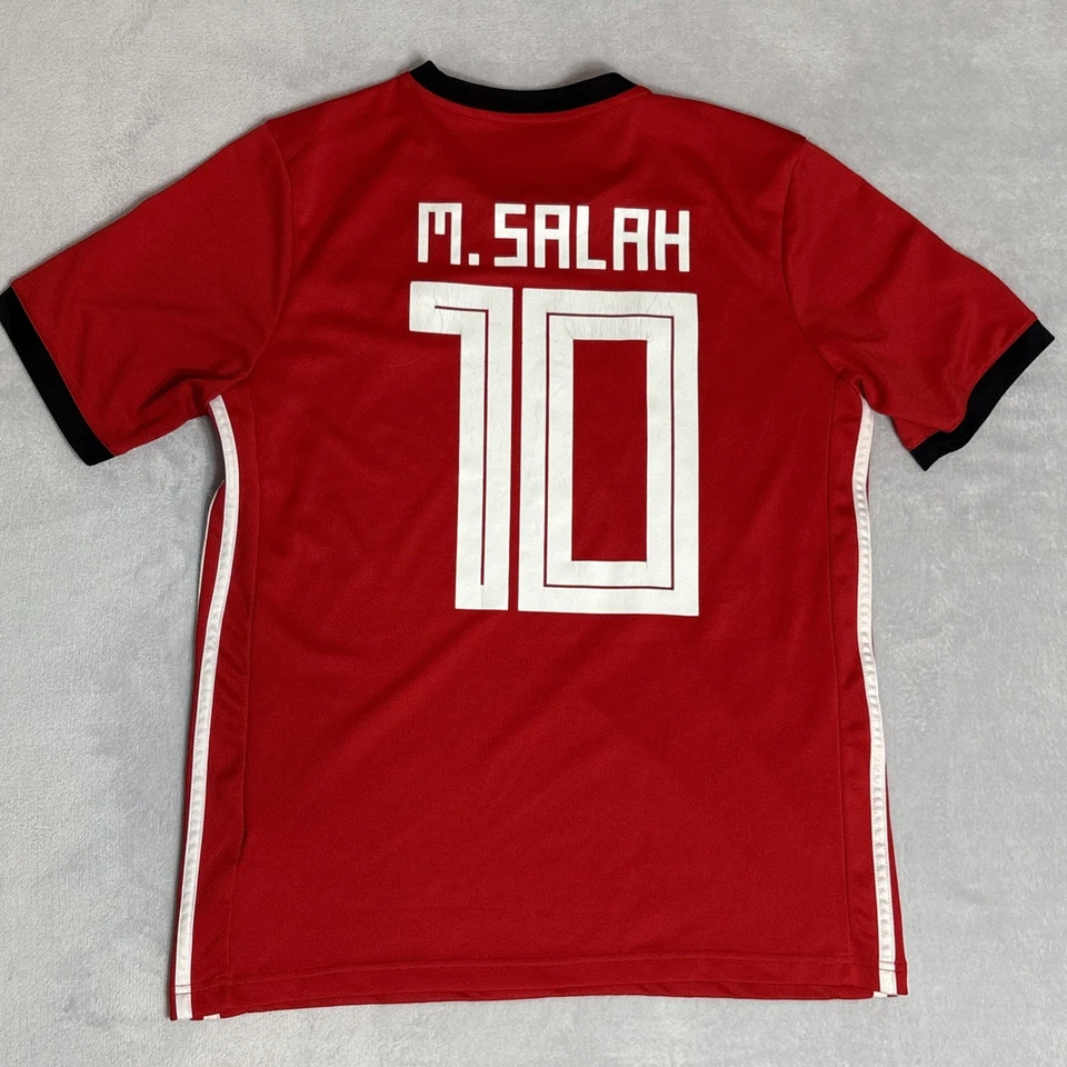 Adidas Mohamed Salah #10 Egyptian FA Home Red Soccer Jersey 2018-19 Mens Medium - Image 2 of 4