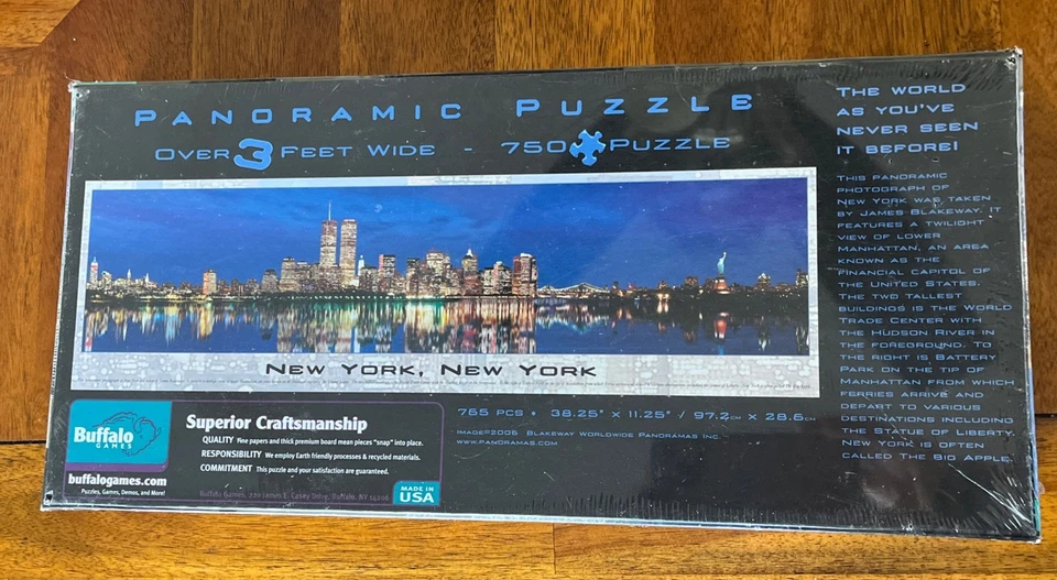 New York New York Panoramic Jigsaw Puzzle 750 pc Buffalo Games Over 3 Feet Wide - Image 2 of 3